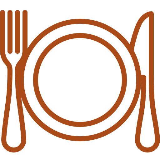 Icône couvert supplémentaire terracotta – La Menthe Douce restaurant à Mougins